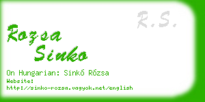 rozsa sinko business card