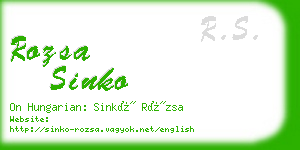 rozsa sinko business card